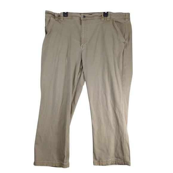 Duluth Trading Flex Fire Hose Foreman Pants Men's 44x28 Beige Relaxed Fit 45704 - Picture 1 of 10
